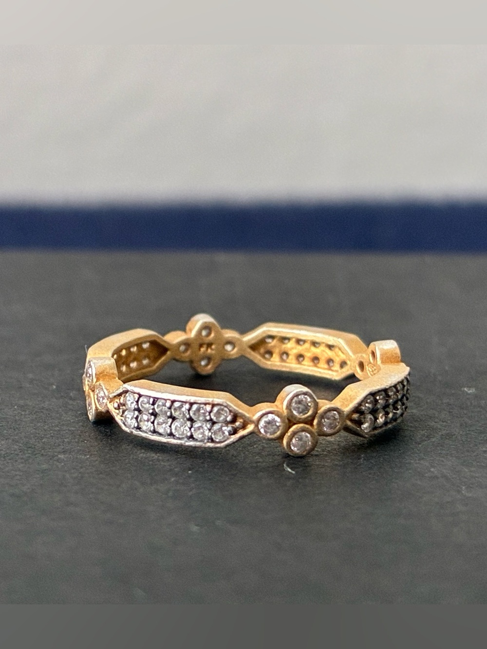 Freida Rothman Stackable Floral Ring Sz 7 - Picture 2 of 10